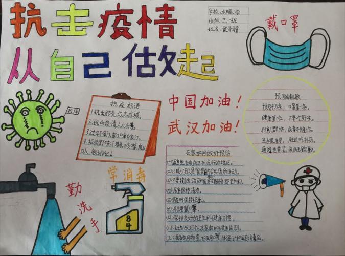 新学期第一课关于疫情的手抄报开学第一课手抄报安全生产手抄报刘村