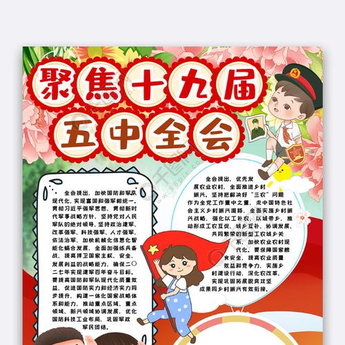 十九届五中全会小报手抄报模版