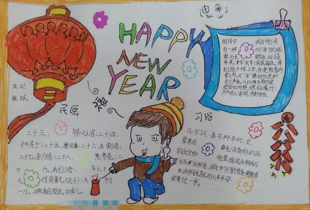 春节手抄报图片春节习俗