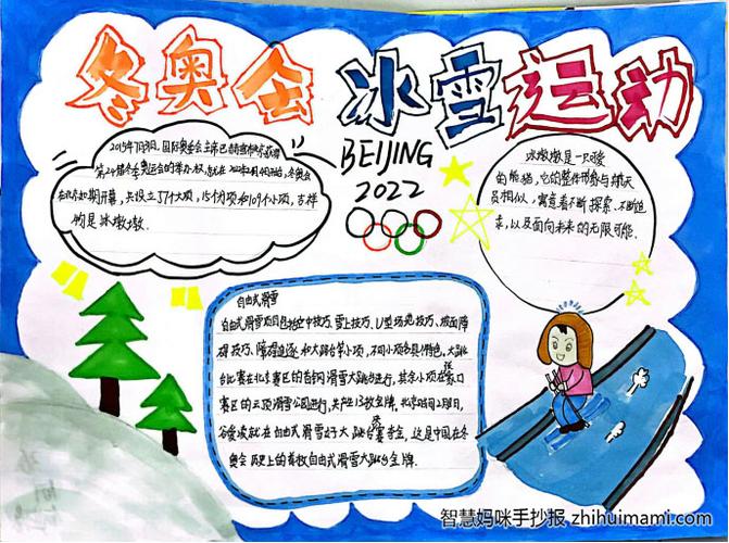 冰雪之约北京冬奥主题手抄报一等奖 冰雪之约北京冬奥主题手抄报一等奖