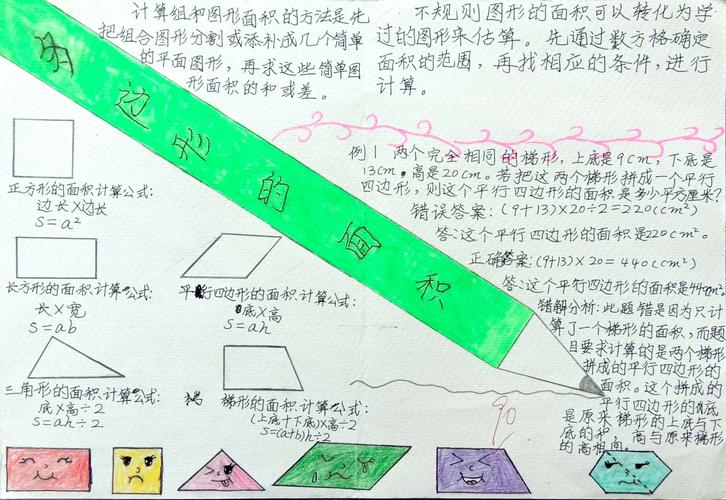多边形的面积 手抄报