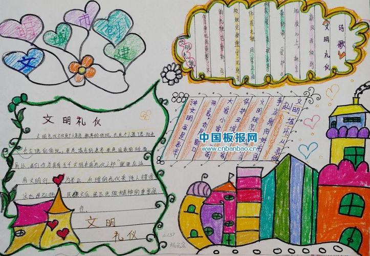 创建文明城市从我做起手抄报图片展 8p