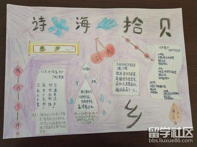 最新诗海拾贝手抄报