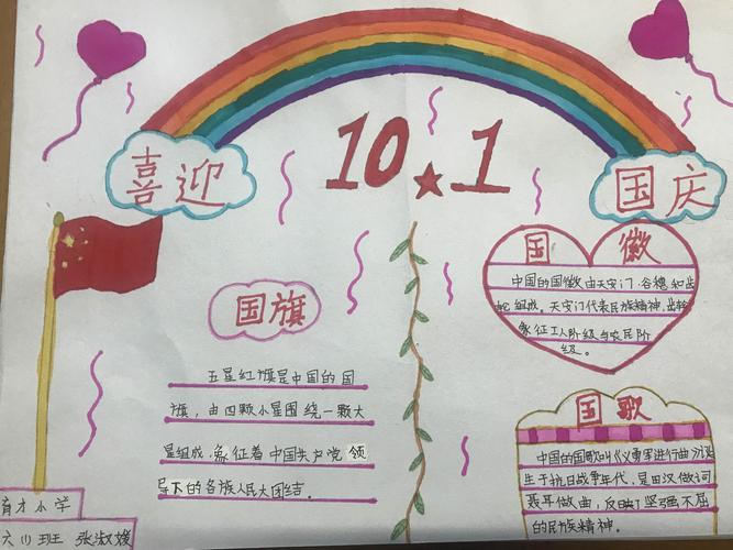 小学 迎国庆 手抄报活动 写美篇 为庆祝中华人民成立71周年 加强学生