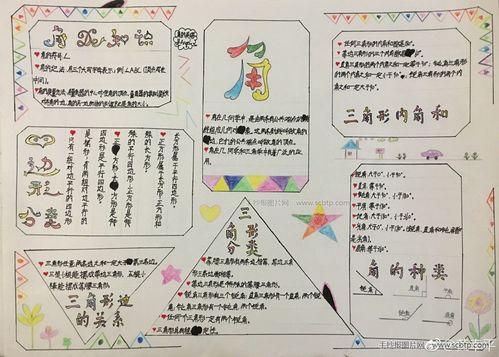 精美的数学手抄报内容图片关于角的手抄报图片