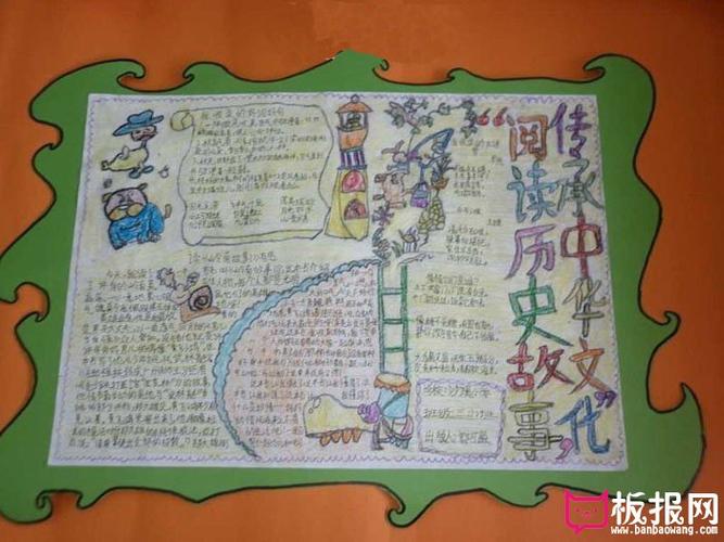 有关历史的手抄报 阅读历史故事传承中华文化