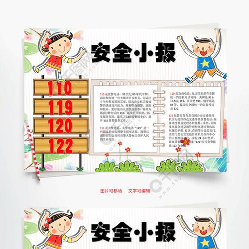 安全小报word小报手抄报模板
