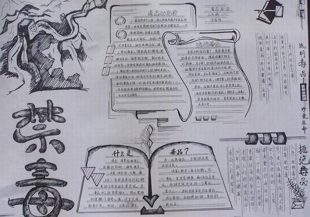 小学生禁毒防艾手抄报内容资料 小学生禁毒防艾手抄报内容资料