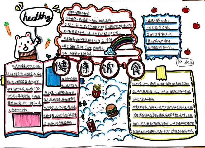 日三餐的健康食谱手抄报健康食品手抄报创国卫工作日报5月9日三减三健