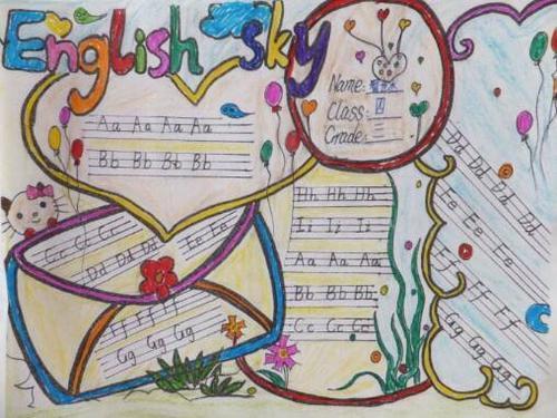 三年级快乐英语数学手抄报快乐英语手抄报