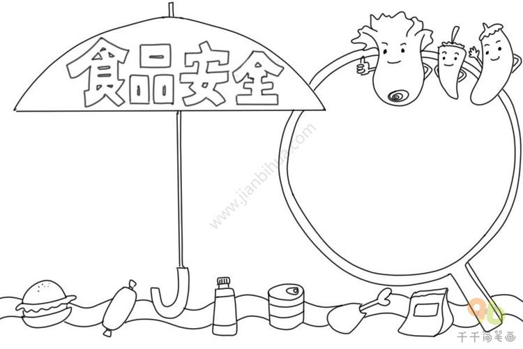 食品安全手抄报 食品安全手抄报简笔画