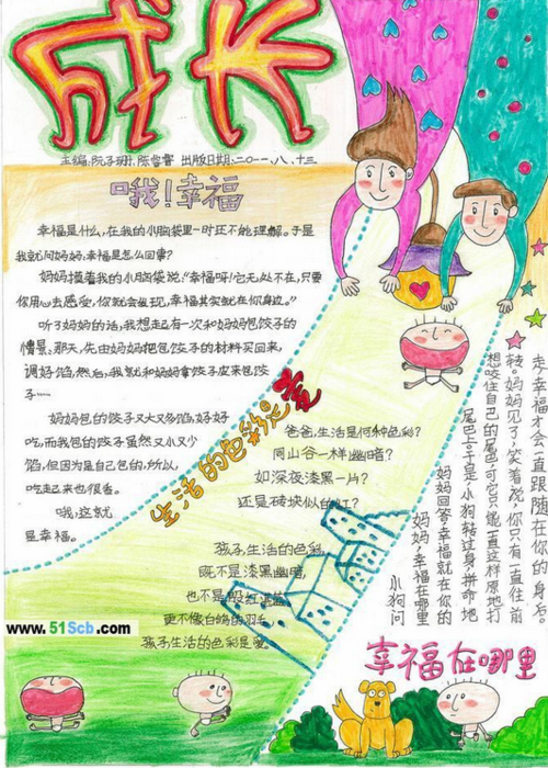 关于成长的手抄报版面设计