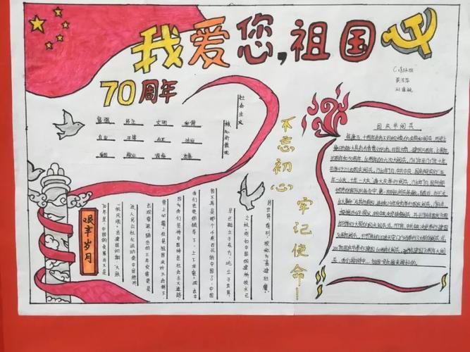 庆祝新中国70周年手抄报材料为祖国献礼汉阴中学学生会举办庆祝中华