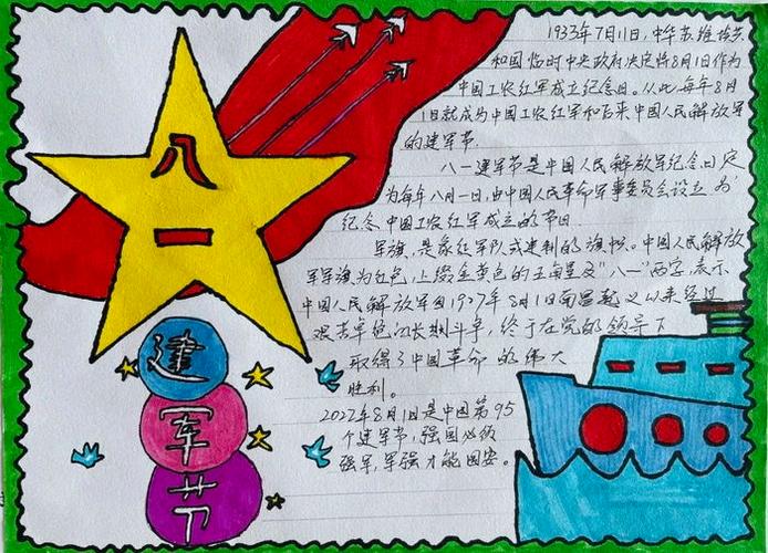 八一建军节的手抄报简单又好看