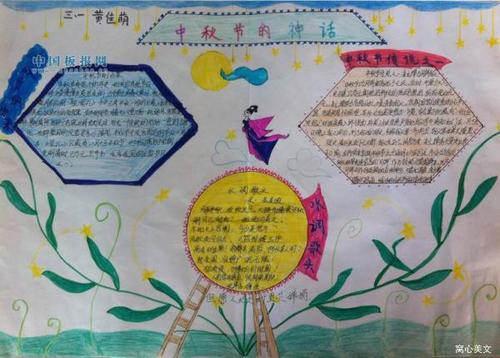 四年级中秋节手抄报 小学生手抄报 54作文
