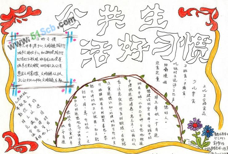 公共生活好习惯手抄报资料大全