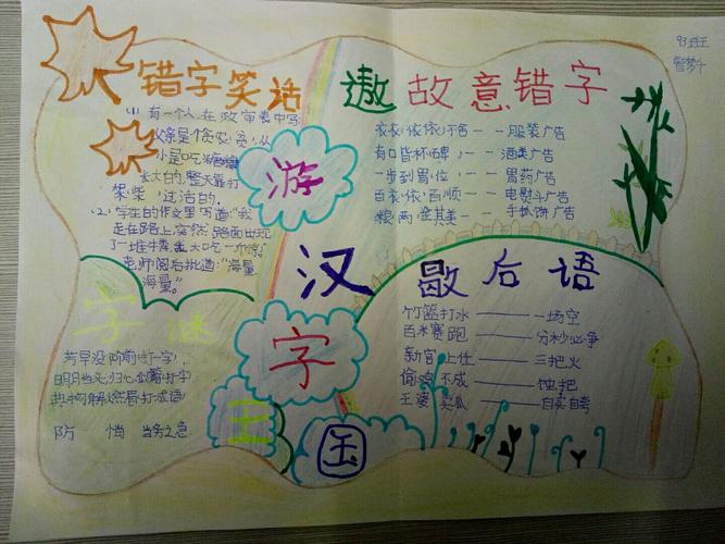 遨游汉字王国手抄报