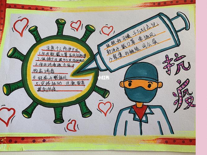 抗击疫情手抄报