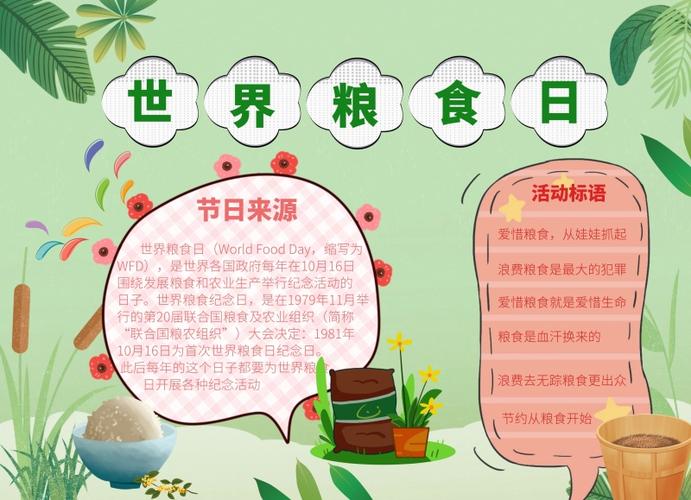 新闻2024世界粮食日手抄报内容