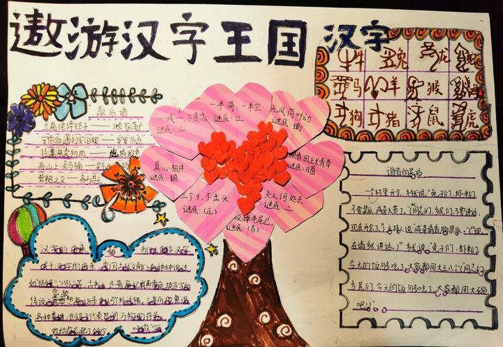 遨游汉字王国领略汉字魅力李瑞麟小学五年级手抄报活动展示 遨游汉字王国领略汉字魅力李瑞麟小学五年级手抄报活动展示