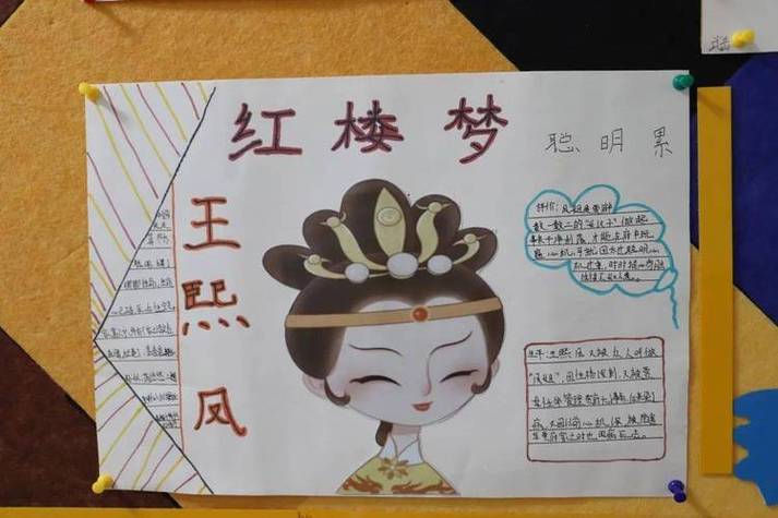大观园十二钗手抄报 手抄报简单又漂亮-