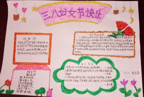 李仙小学三年级二班庆祝三八妇女节手抄报展示