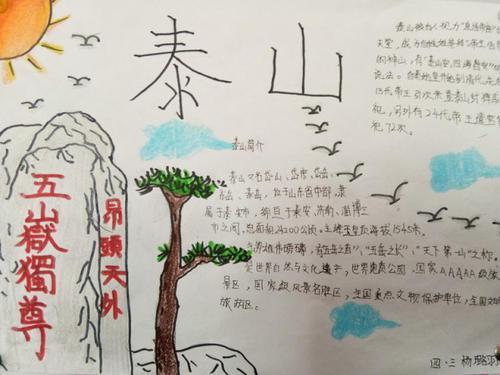 旅游泰山数学形式手抄报旅游手抄报