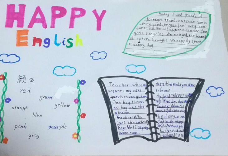 创作无极限 六年级英语手抄报展评