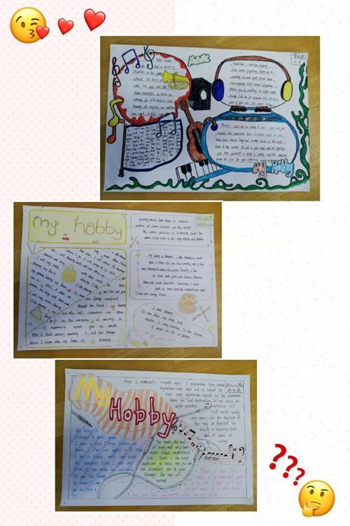 初二年级举办了以my hobby为主题的英语手抄报展示活动进一步培养