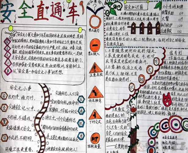 教你画出交通安全主题交通安全手抄报交通安全遵守交通法规手抄报板报
