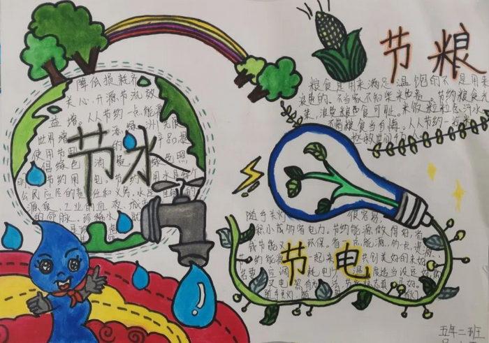 第三张节水节电节粮为主题的手抄报2 第二张五年级节水节电节粮手抄报 第三张节水节电节粮为主题的手抄报2 第二张五年级节水节电节粮手抄报
