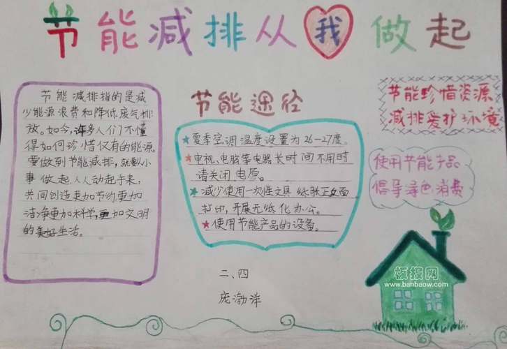 节能减排从我做起手抄报 节能减排从我做起手抄报