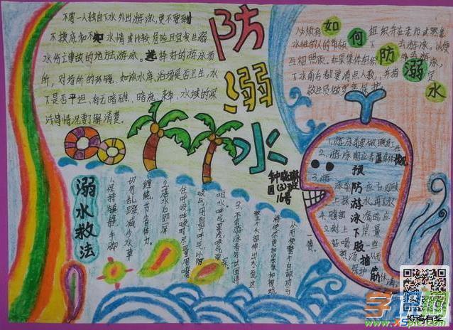 防溺水手抄报五年级-预防溺水 人人有责