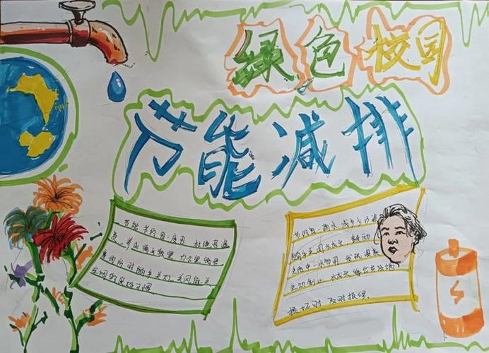 践行节能减排创建绿色校园手抄报 践行节能减排创建绿色校园手抄报