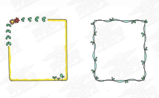 边框手抄报简单好看的简笔画手抄报素材来啦各种样式的边框花边够用
