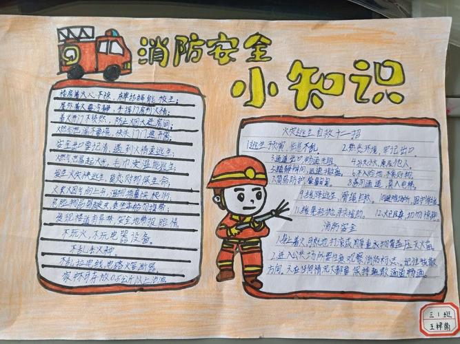 消防安全 人人有责 子长市秀延小学三年级一班手抄报展示