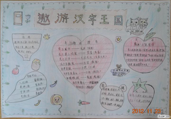 遨游汉字王国手抄报版面设计图