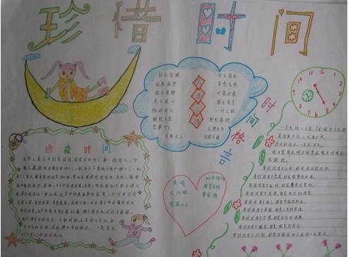 小学生珍惜时间手抄报