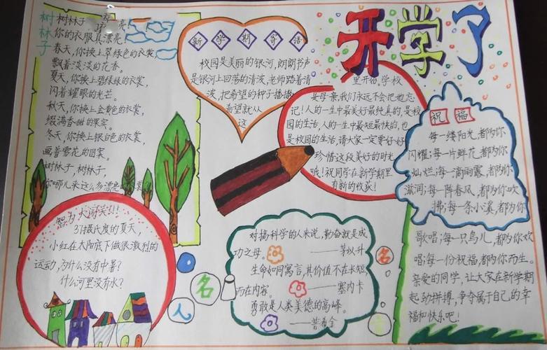 好看的新学期新气象手抄报图片
