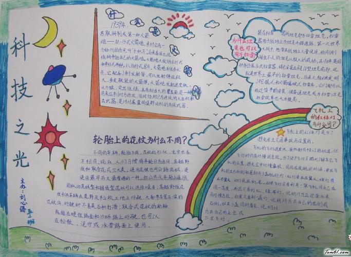 科技之光手抄报版面设计图