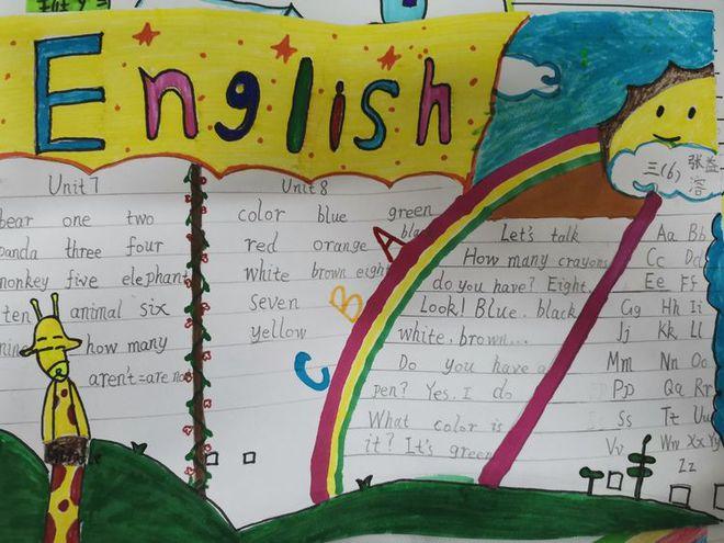 iloveenglish秀小三年级五六班英语手抄报上线啦
