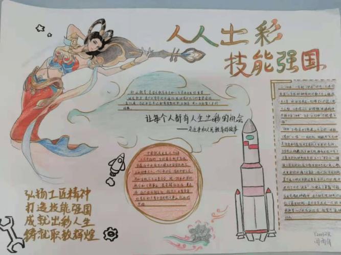 人人出彩技能成就梦想手抄报祖国成就手抄报 人人出彩技能成就梦想手抄报祖国成就手抄报