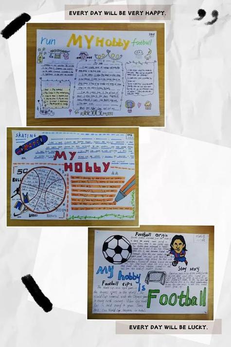 初二年级举办了以my hobby为主题的英语手抄报展示活动进一步培养