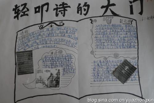 元曲手抄报简笔画
