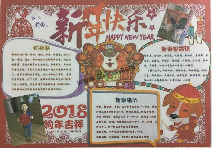 新年快乐手抄报图片 资料