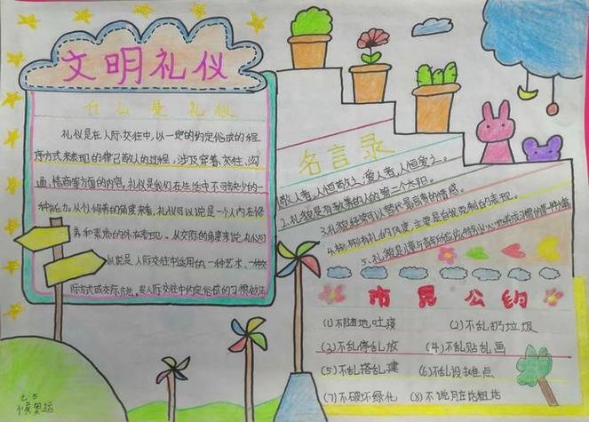 文明小达人的手抄报文明小学生手抄报