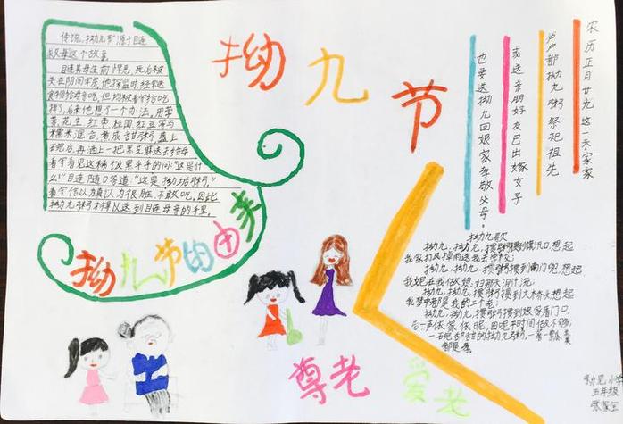 浓情拗九传孝灶的手抄报拗九节手抄报 浓情拗九传孝灶的手抄报拗九节手抄报