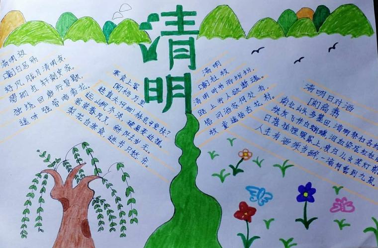 清明祭英烈 丰碑励少年 马山小学手抄报展示