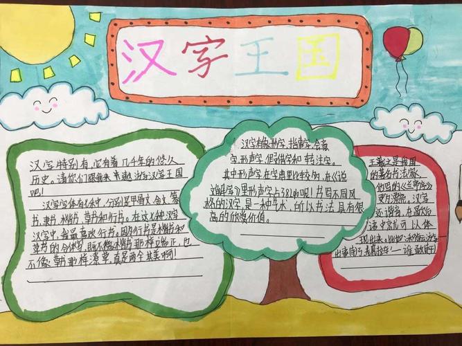 写字使生命飞翔------卫辉市第五完全小学 识字写字手抄报 比赛活动
