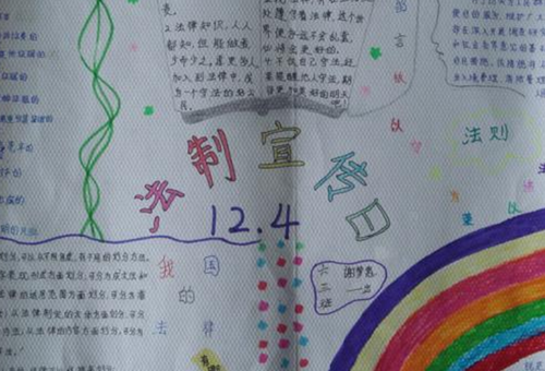 2024年小学三年级法制宣传日手抄报 2024年小学三年级法制宣传日手抄报